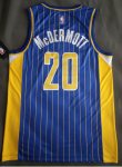 Maillot de Basket #20 Mcdermott Indiana Pacers 2020-21 city Bleu Imprimé